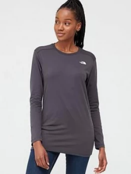 Image of The North Face Long Sleeve Simple Dome T-Shirt - Grey