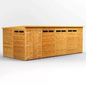 Image of Power 18' x 8' Pent Double Door Security Shed