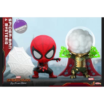 Image of Hot Toys Cosbaby Marvel Spider-Man: Far From Home (Size S) - Spider-Man (Web Shooting Version) & Mysterio (Set of 2)