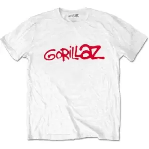 Image of Gorillaz - Logo Unisex Medium T-Shirt - White