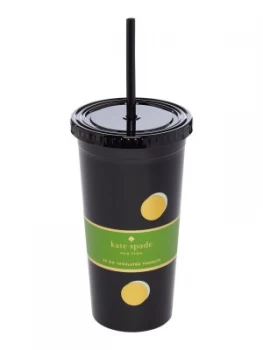 Image of Kate Spade New York Scatter dot tumbler with straw