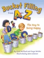 Image of bucket filling from a to z the key to being happy