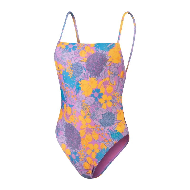 Image of Speedo Womens Two Piece Swimsuit Purple/Yellow female 28 (2XS)