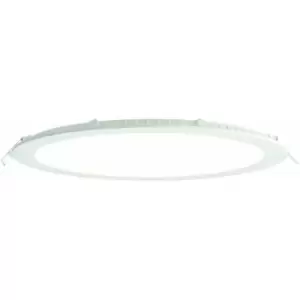 Image of Loops - Ultra Slim Round Flush Ceiling Light 24W Cool White LED 4000k Corridor Lamp