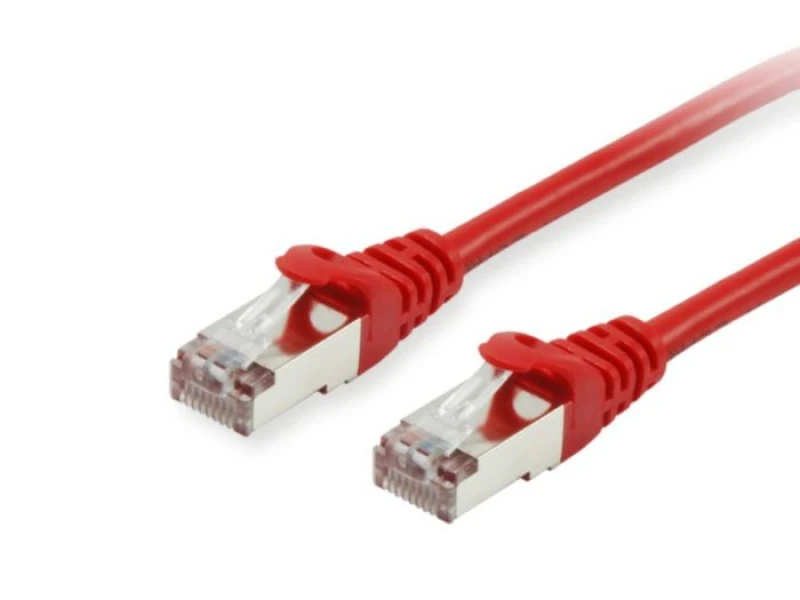 Image of Equip Cat.6A S/FTP Patch Cable. Red. 0.15m