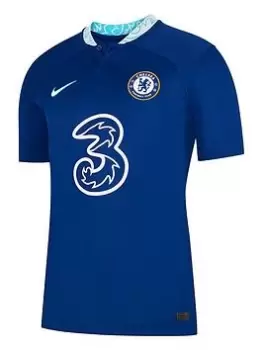 Image of Nike Chelsea Mens 22/23 Home Short Sleeved Stadium Jersey - Blue Size M, Men