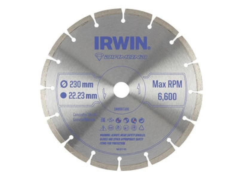 Image of Irwin Iw8087106 Segmented Diamond Saw Blade 230 X 22.23mm Irwiw8087106