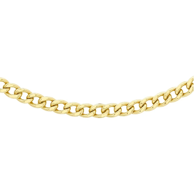 Image of Be You 9ct Gold Curb Chain Yellow Gold unisex 20inch