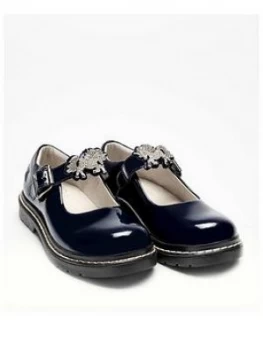 Image of Lelli Kelly Girls Miss Lk Bessie Unicorn School Shoes - Navy