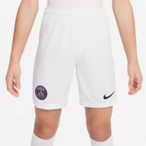 Image of Nike Paris Saint Germain Away Shorts 2023 2024 Juniors - White