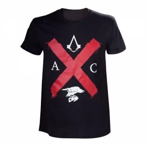 Image of Assassins Creed Syndicate Adult Male Rooks Red Cross Edition X-Large T-Shirt