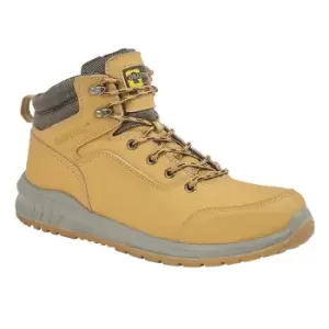 Image of Grafters Mens Action Nubuck Safety Ankle Boots (4 UK) (Honey)