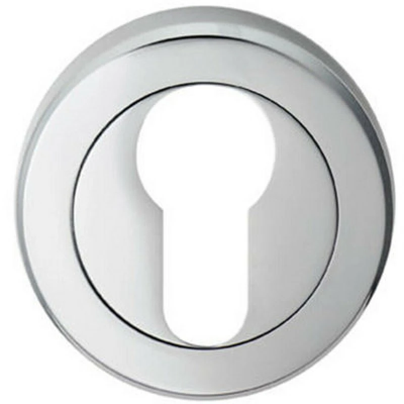 Image of Loops 50mm Euro Profile Round Escutcheon Beveled Edge Concealed Fix Polished Chrome Multi unisex