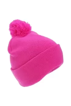 Image of Knitted Hi Vis Winter Bobble Hat
