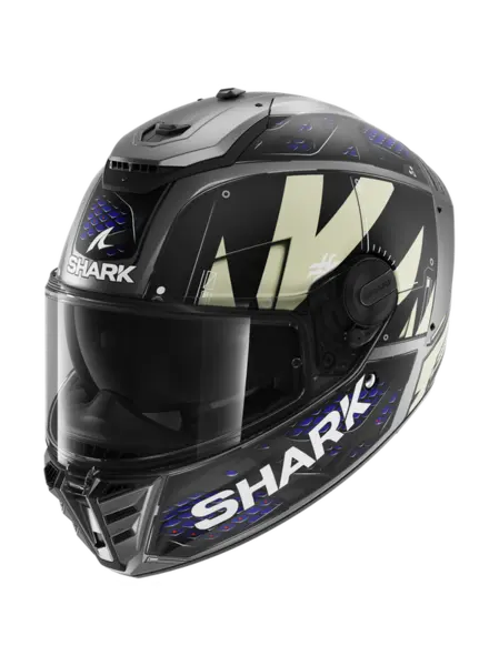 Image of Shark Spartan RS Stingrey Mat Anthracite Anthracite Blue AAB Full Face Helmet XL
