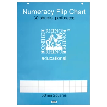 Image of Rhino RENFC Numeracy Flipchart Pad - Pack of 5