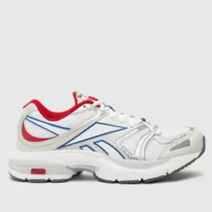 Image of Reebok White & Grey Premier Road Plus Vi Trainers