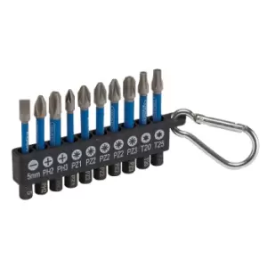 Image of Draper Expert 04933 Impact Screwdriver Bit Set, 50mm, 1/4" Hex (10 Piece)