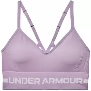 Image of Under Armour Seamless Low Impact Longline Sports Bra - Purple