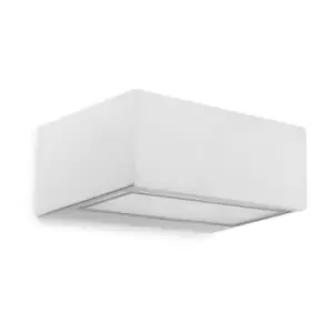 Image of Leds-C4 Nemesis Aluminium - 1 Light Outdoor Wall Light White IP44