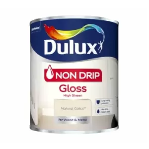 Image of Dulux Non Drip Natural Calico Gloss High Sheen Paint 750ml