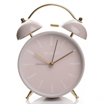 Image of Wm. Widdop Double Bell Alarm Clock - Pink
