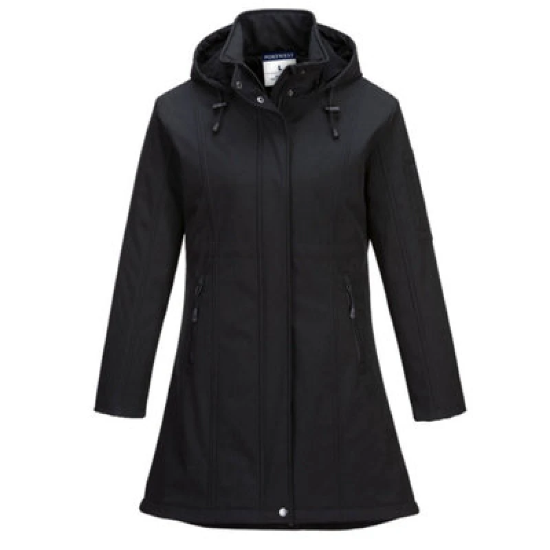Image of Portwest Carla Womens Softshell Jacket TK42BKRXXL Colour: Black