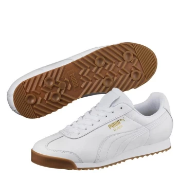Image of Puma Roma Classic Gum Mens Trainers - White