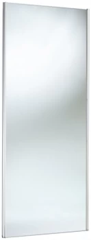 Image of Sliding Wardrobe Door W914mm White Frame Mirror.
