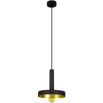 Image of Faro Whizz - 1 Light Dome Ceiling Pendant Black, Gold, E27