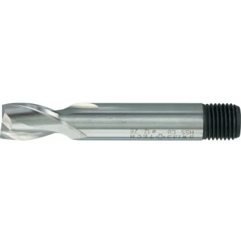 Image of Swisstech - 4.5MM HSS-Co 8% Threaded Shank Short Series Slot Drills - Uncoated