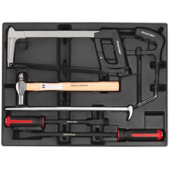 Image of Sealey 6 Piece Hammer, Hacksaw and Pry Bar Set