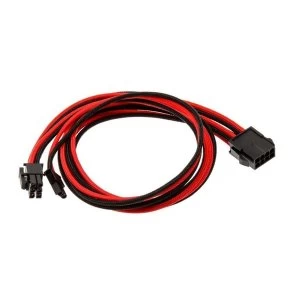 Image of Phanteks 6 2-Pin PCIe Cable Extension 50cm - Sleeved Black & Red