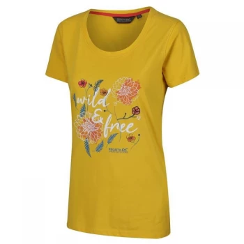 Image of Regatta Filandra IV Graphic Print Organic T-Shirt - YellowSulphr