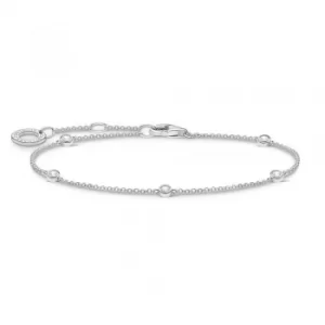 Image of THOMAS SABO Silver Cubic Zirconia Chain Bracelet A1999-051-14-L19V