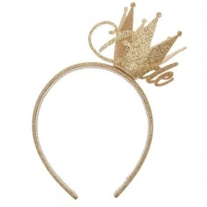 Image of Uncut Fancy Dr Bride Crown Hairband - Gold