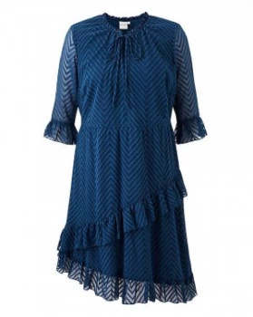 Image of Junarose Asymmetric Frill Dress
