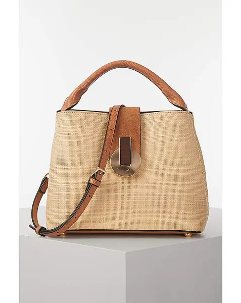 Image of Luella Grey London Luella Grey Elishah Crossbody Raffia/Camel Female SS53401