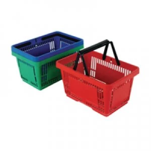 Image of Slingsby Plastic Shopping Basket Red Pack of 12. 370768.