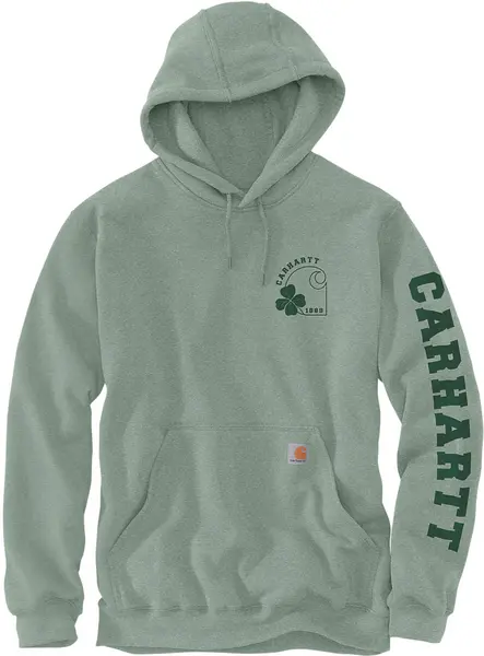 Image of Carhartt Loose Fit Midweight Shamrock Hoodie, green, Size M