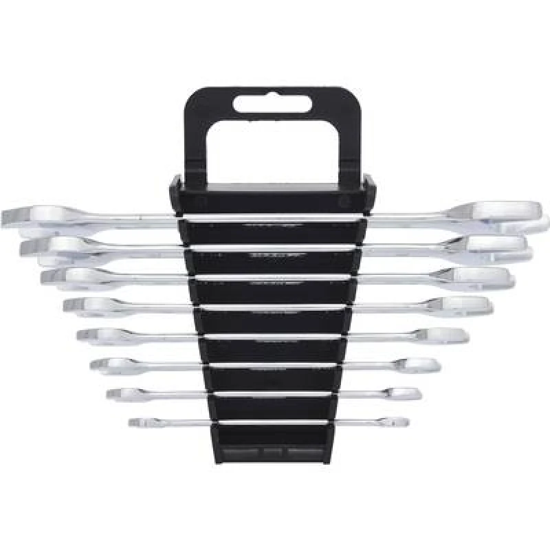 Image of KS TOOLS 517.0148 Open-end Spanner Set Chromed, Chrome Vanadium Steel, Spanner Size: 6 Chrome Vanadium Steel Open-end Spanner Set (6641)