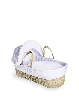 Image of Clair De Lune Marshmallow Palm Moses Basket - White