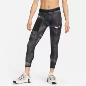 Image of Nike Pro Dri-FIT Mens Camo Tights - Black