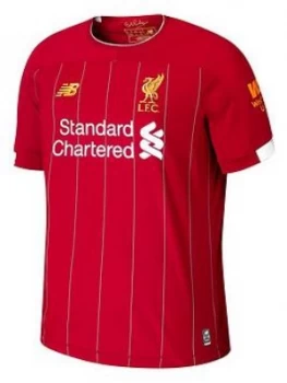 Image of New Balance New Balance Liverpool Fc Mens 19/20 Home Short Sleeved Shirt, Red, Size L, Men