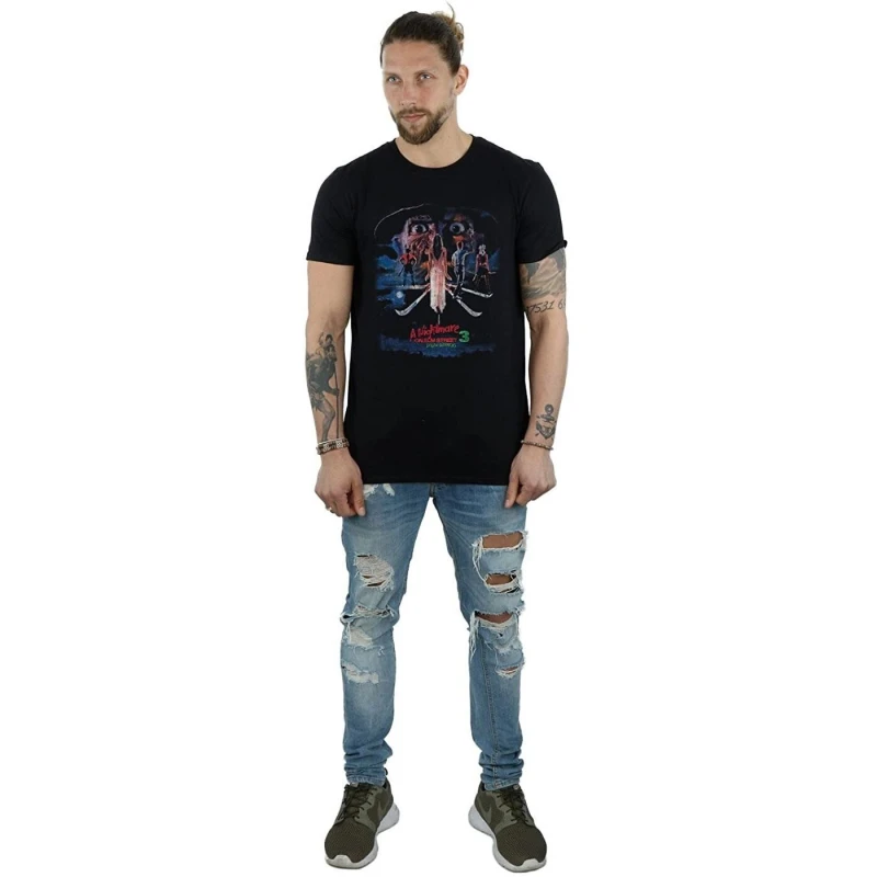 Image of Nightmare On Elm Street Mens Dream Warriors T-Shirt in Black Size: Small Black Male S