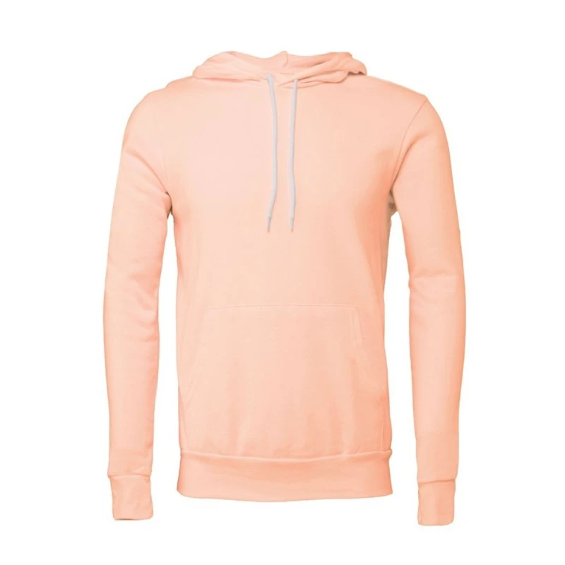 Image of Bella + Canvas Mens Polycotton Pullover Hoodie in Peach Size: XS Peach Male XS