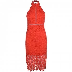 Image of Bardot Gemma Lace Dress - Poppy Red