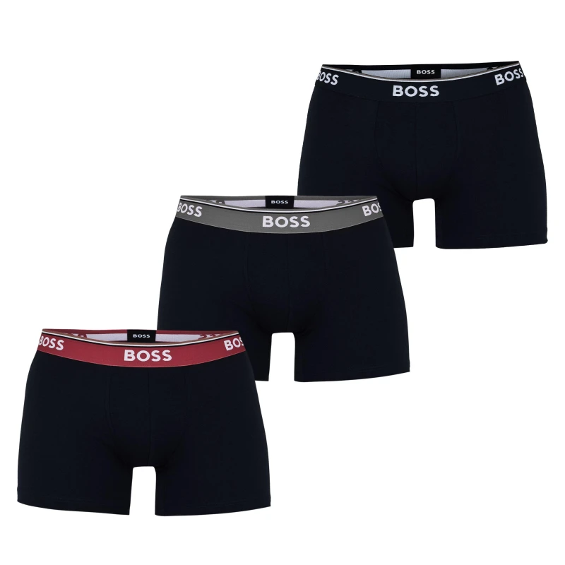 Image of Boss BW 3pk Power Boxer Sn63 Navy 461 male 2X Large