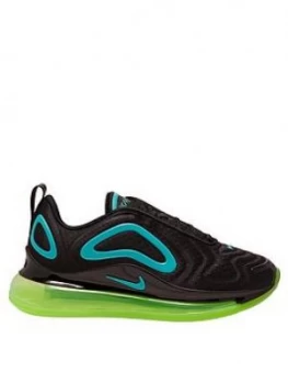 Image of Nike Air Max 720 Older Kids Trainers - Black/Green, Black/Green, Size 5