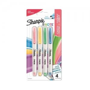 Image of Sharpie S-Note Assorted Pack 4 2138234